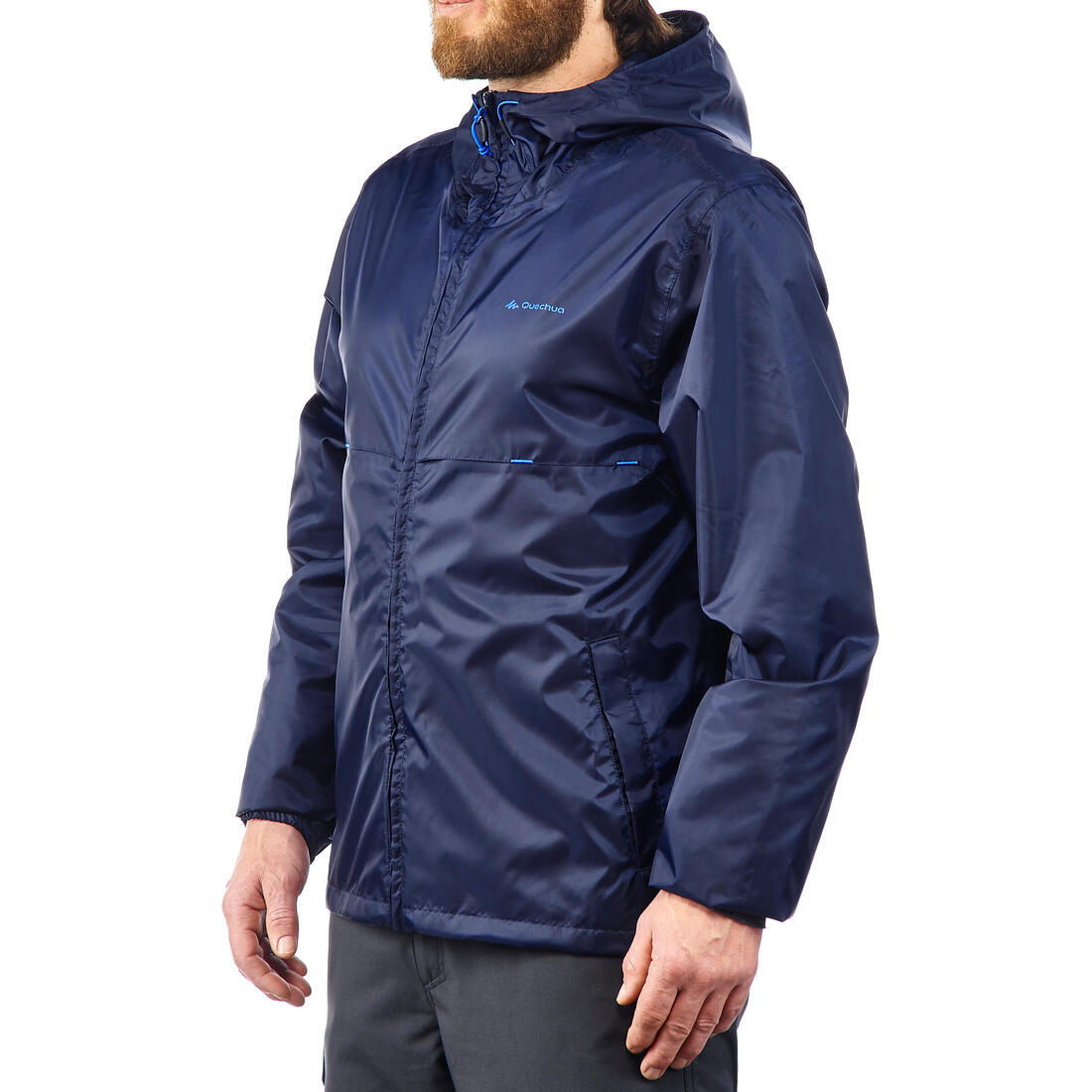 QUECHUA (ケシュア) 登山・ハイキング レインジャケット 防水 フルファスナータイプ NH 100 Raincut - メンズ