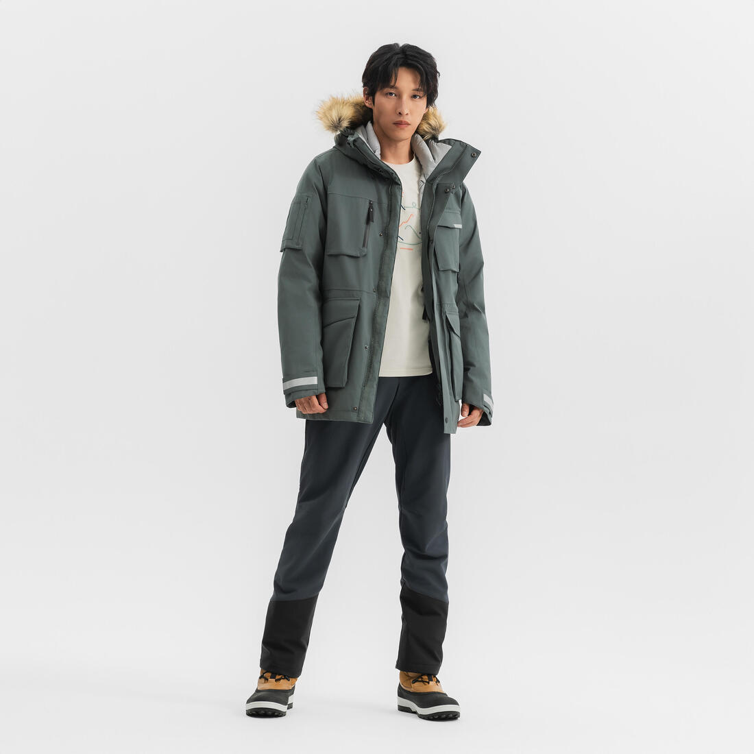 QUECHUA (ケシュア) 登山・スノーハイキング メンズ フード付きジャケット ウォーム グース 軽量 SH900