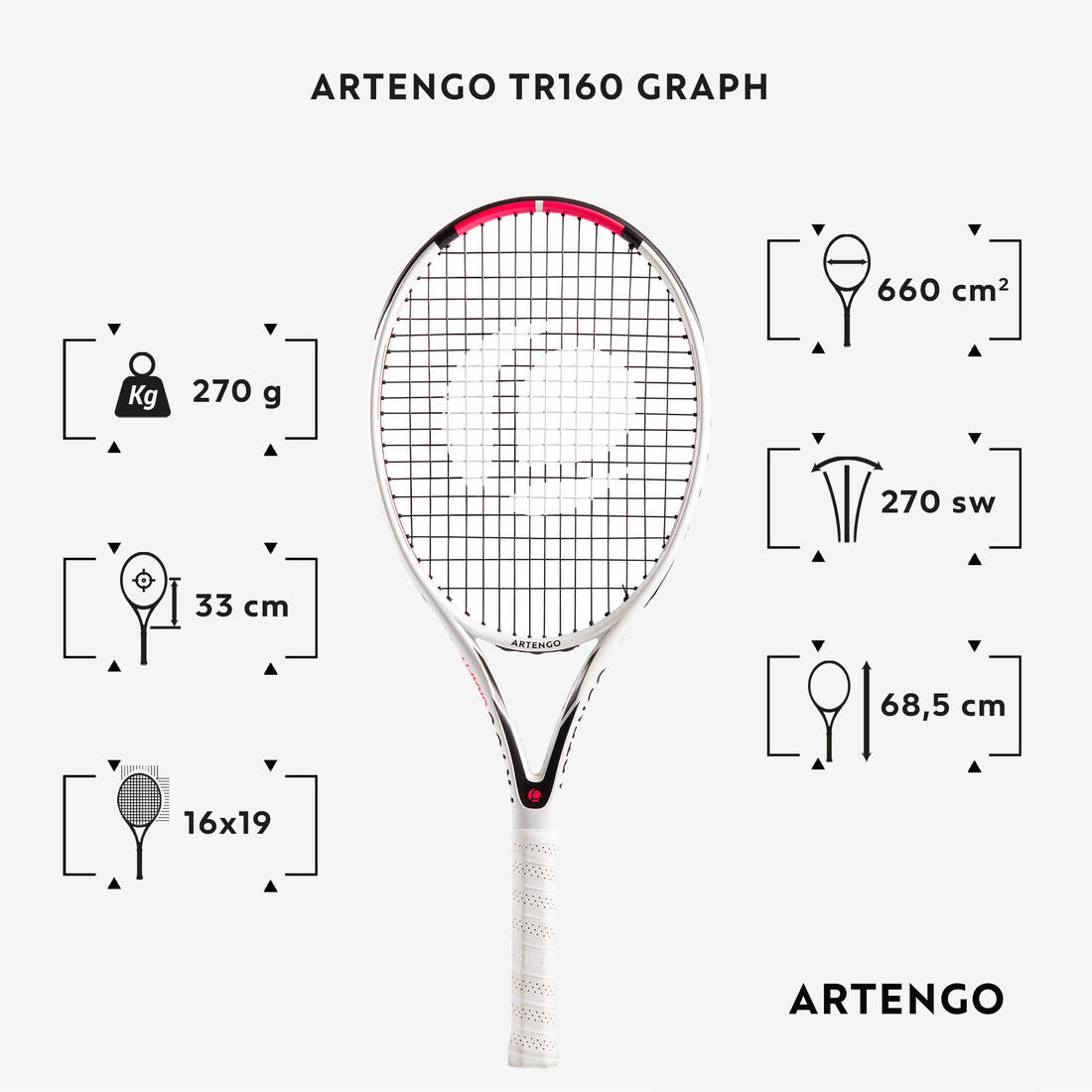 ARTENGO(アルテンゴ) テニス ラケット 160 GRAPH