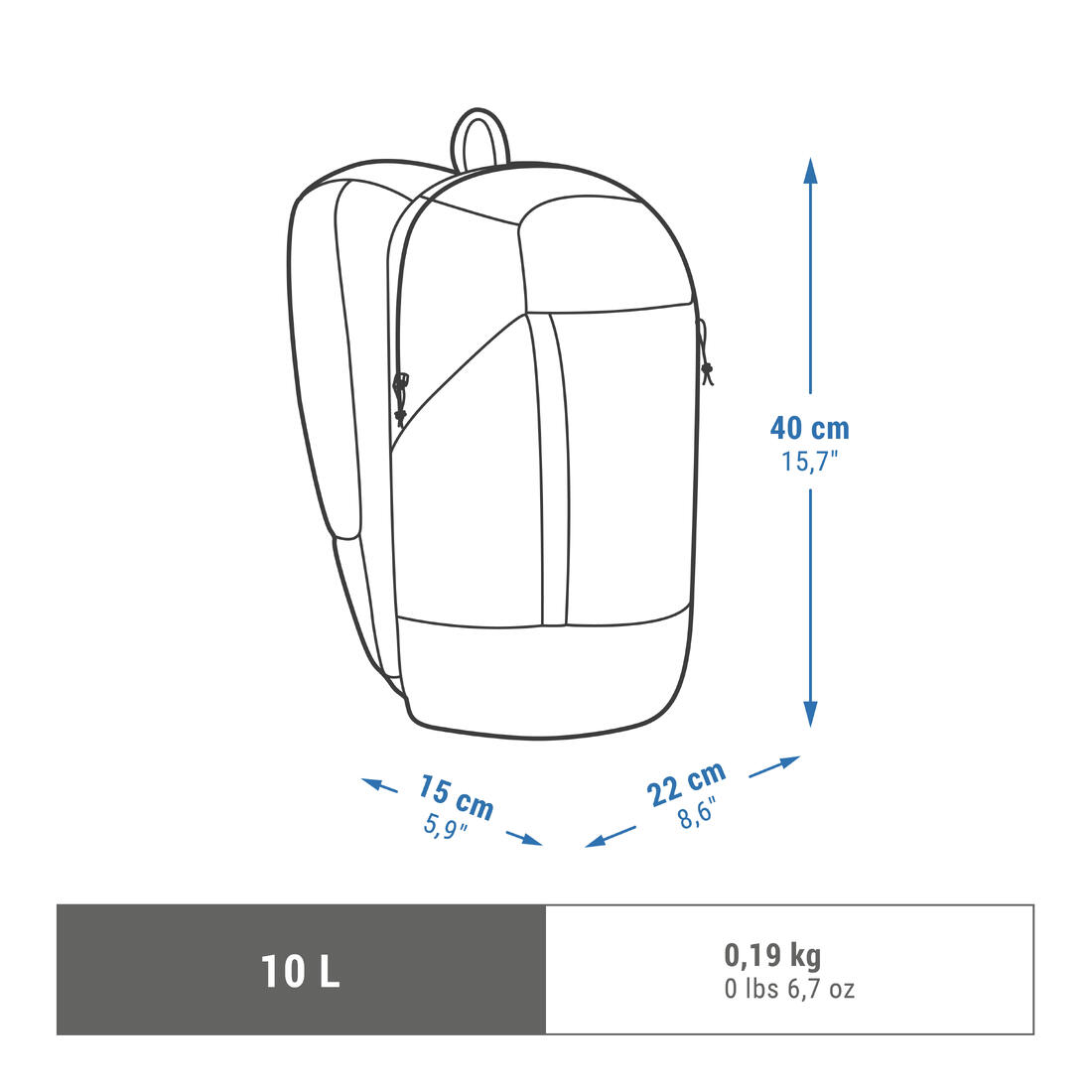 QUECHUA (ケシュア) 登山・ハイキング バックパック Arpenaz NH100 10L